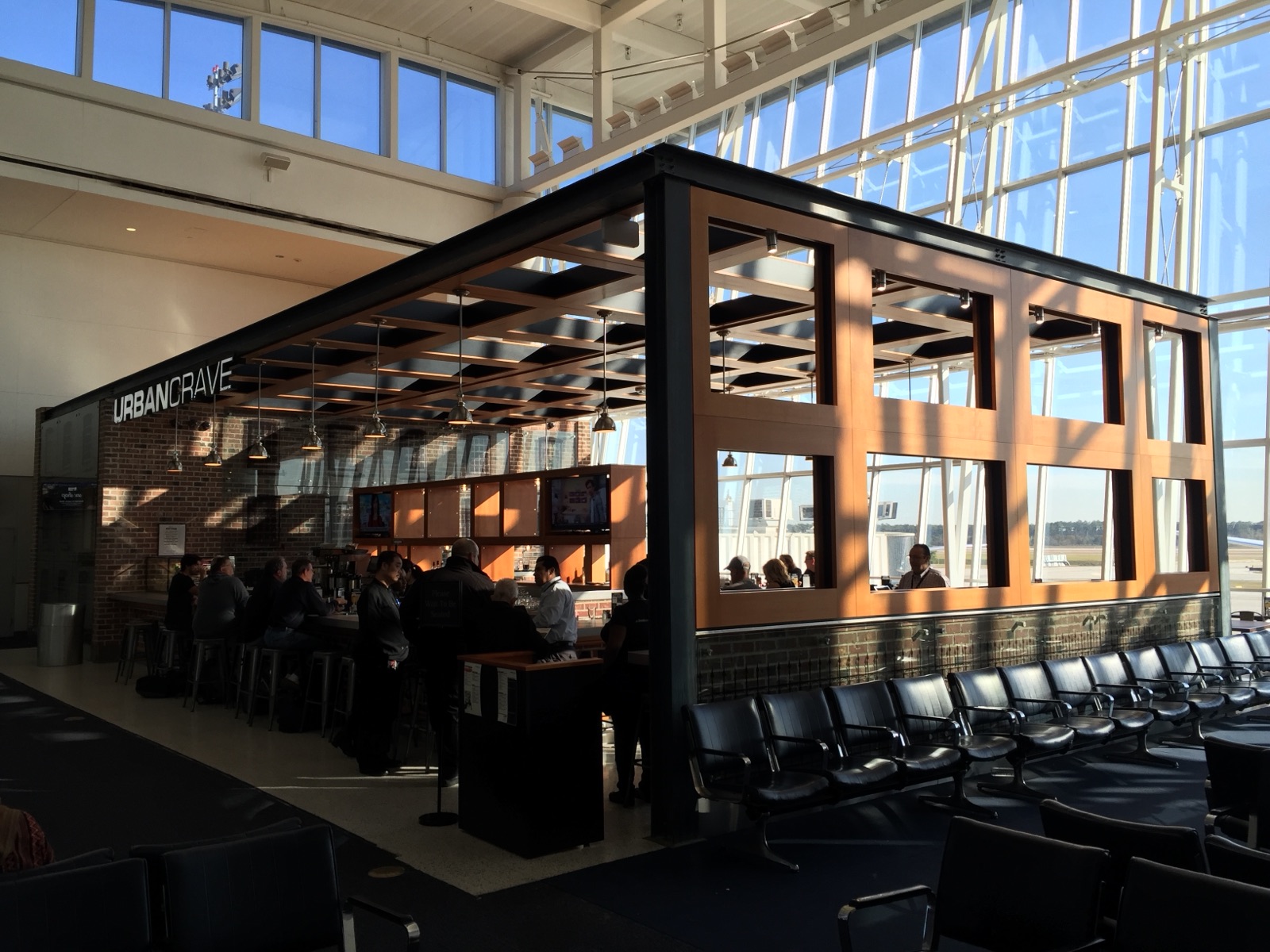 Restaurant buildout inside an active airport terminal